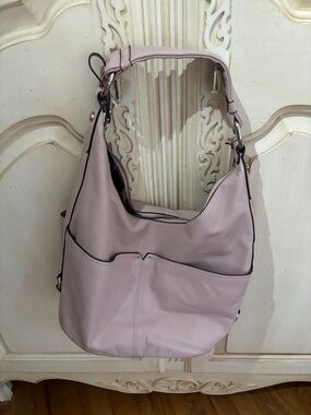 Tignanello Soft Pink Leather Hobo Bag -  with matching wallet